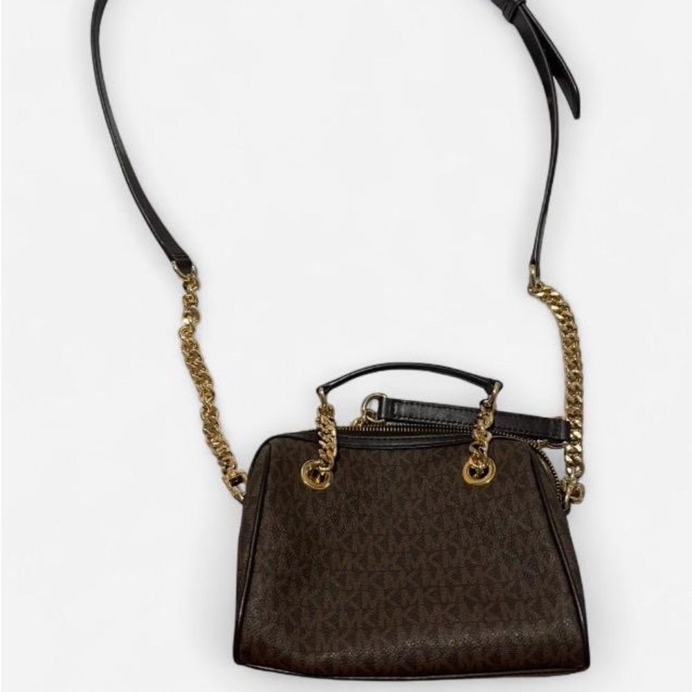 Michael Kors Signature Brown and Gold Shoulder Bag - Picture 4 of 4
